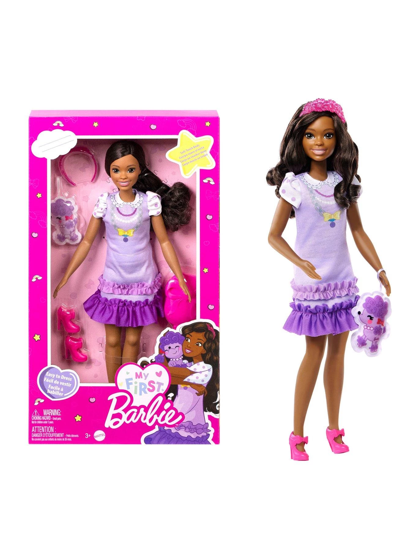 Barbie My First Barbie “Brooklyn” Soft Body Pre-School Doll And Accessories 8 Barbie My First Barbie “Brooklyn” Soft Body Pre-School Doll And Accessories - Image 6