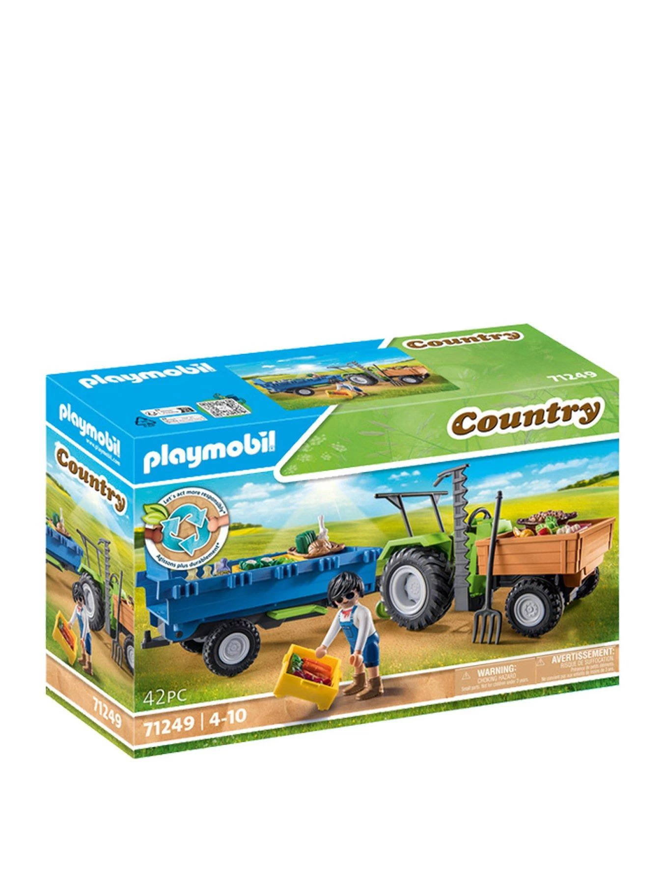 Playmobil 71249 Country Tractor With Harvesting Trailer 4 Playmobil 71249 Country Tractor With Harvesting Trailer - Image 2