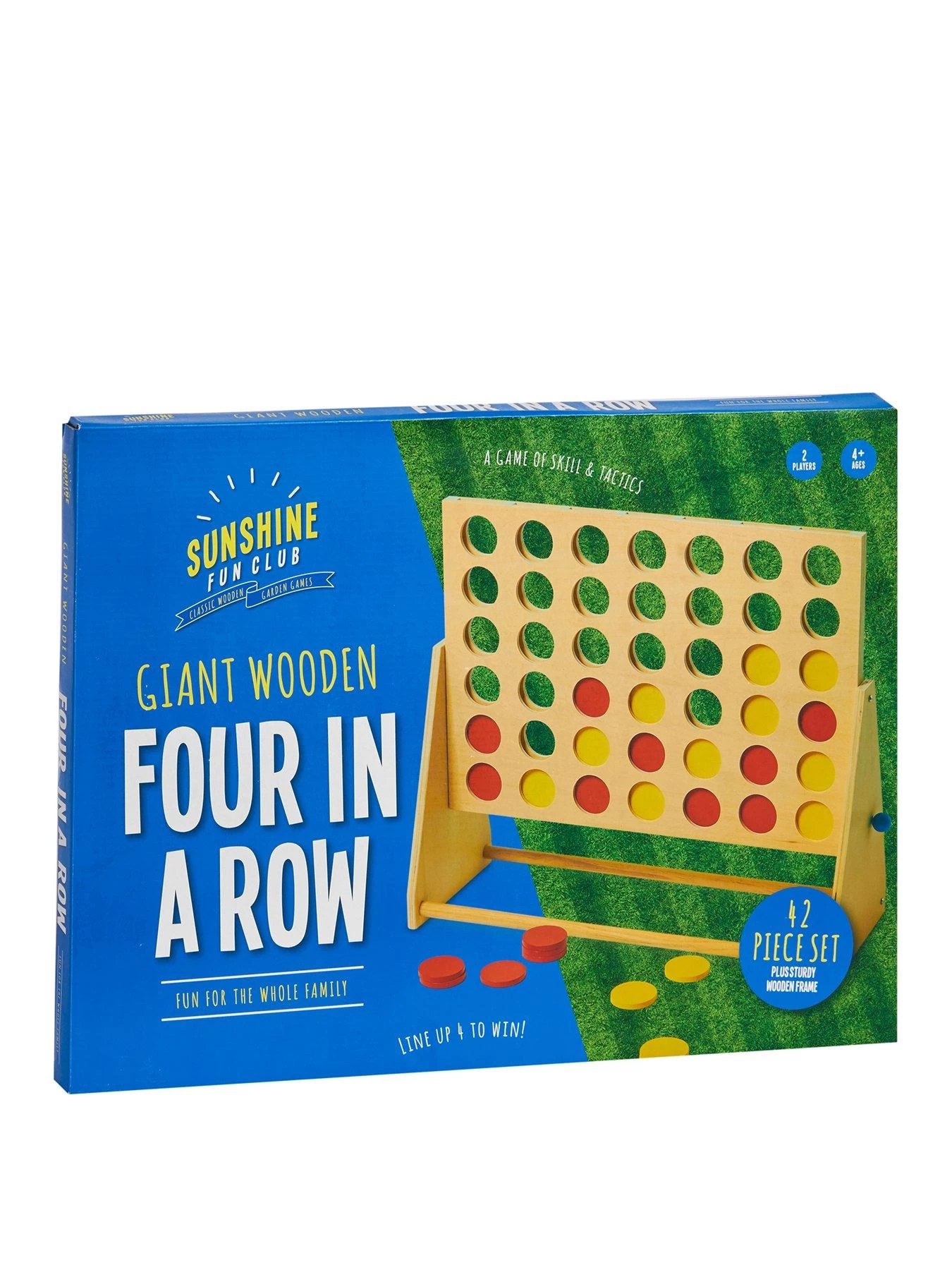 Sunshine Fun Club Giant Wooden 4 In A Row 4 Sunshine Fun Club Giant Wooden 4 In A Row - Image 2