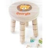 Treat Republic Personalised Cute Lion Kids Wooden Stool