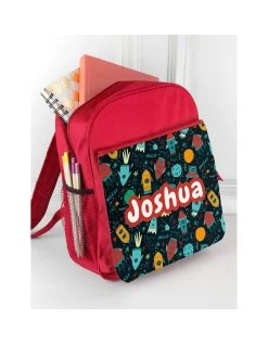 Treat Republic Personalised Kids Red Space Backpack