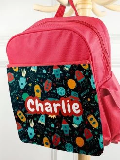 Treat Republic Personalised Kids Red Space Backpack -Fun Puzzle For Children Shop VGD5Q SQ4 0000000099 N A SLd2