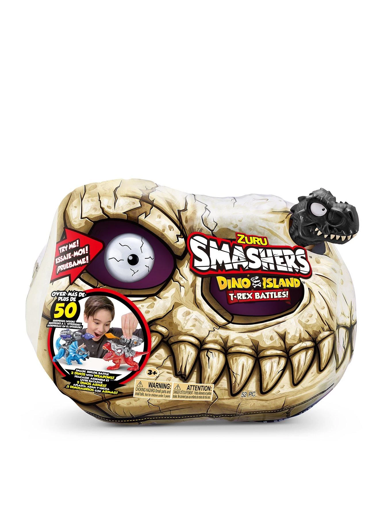 Smasherz Smashers Dino Island T-Rex Battles By ZURU 50+ Surprises Boys Collectible Dinosaur T-Rex Triceratops Surprise Slime Sand Compounds Discovery 4 Smasherz Smashers Dino Island T-Rex Battles By ZURU 50+ Surprises Boys Collectible Dinosaur T-Rex Triceratops Surprise Slime Sand Compounds Discovery - Image 2