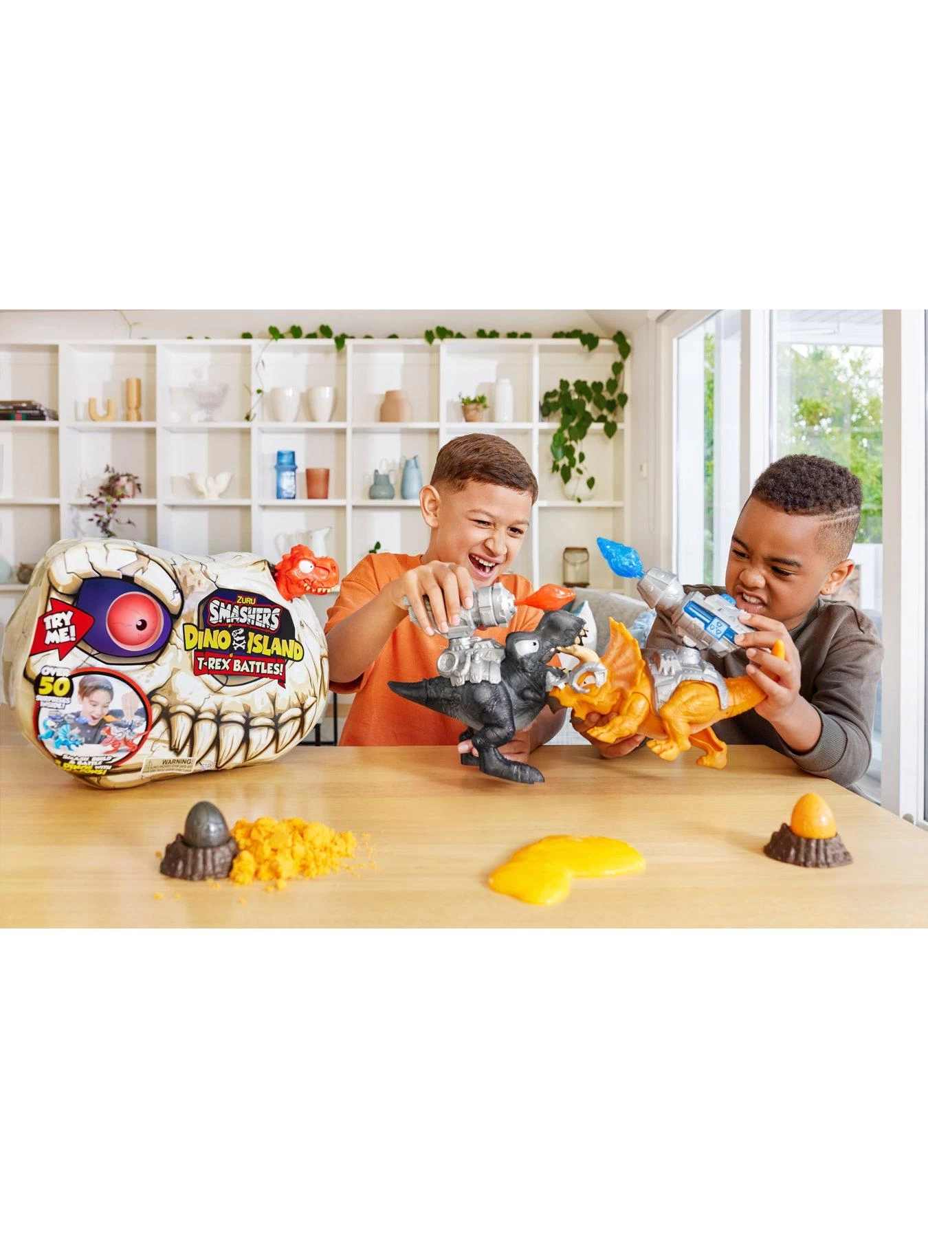 Smasherz Smashers Dino Island T-Rex Battles By ZURU 50+ Surprises Boys Collectible Dinosaur T-Rex Triceratops Surprise Slime Sand Compounds Discovery 8 Smasherz Smashers Dino Island T-Rex Battles By ZURU 50+ Surprises Boys Collectible Dinosaur T-Rex Triceratops Surprise Slime Sand Compounds Discovery - Image 6