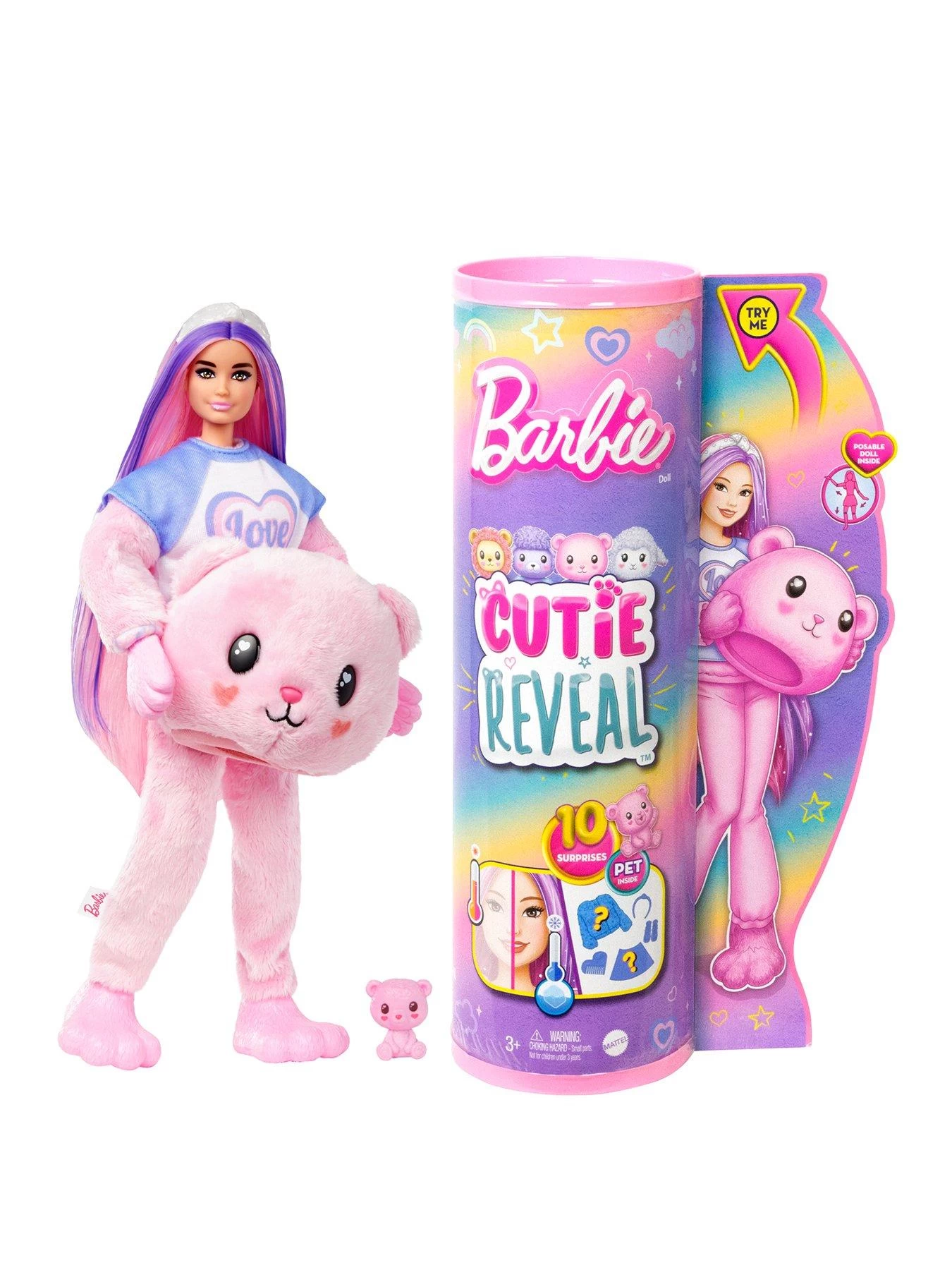 Barbie Cutie Reveal - Cozy Cute Tees Teddy Bear Doll 3 Barbie Cutie Reveal - Cozy Cute Tees Teddy Bear Doll