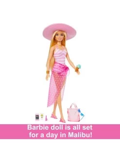 Barbie Blonde Barbie Doll With Swimsuit And Beach-Themed Accessories -Fun Puzzle For Children Shop VIDGJ SQ6 0000000088 NO COLOR SLd3