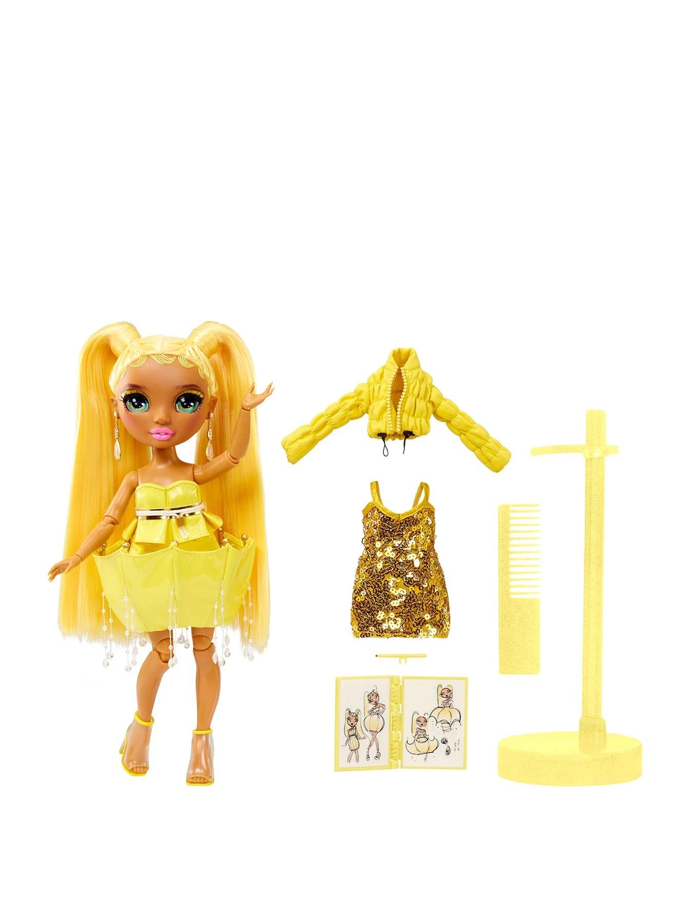 Rainbow High Fantastic Fashion Doll- Sunny (YELLOW) 4 Rainbow High Fantastic Fashion Doll- Sunny (YELLOW) - Image 2