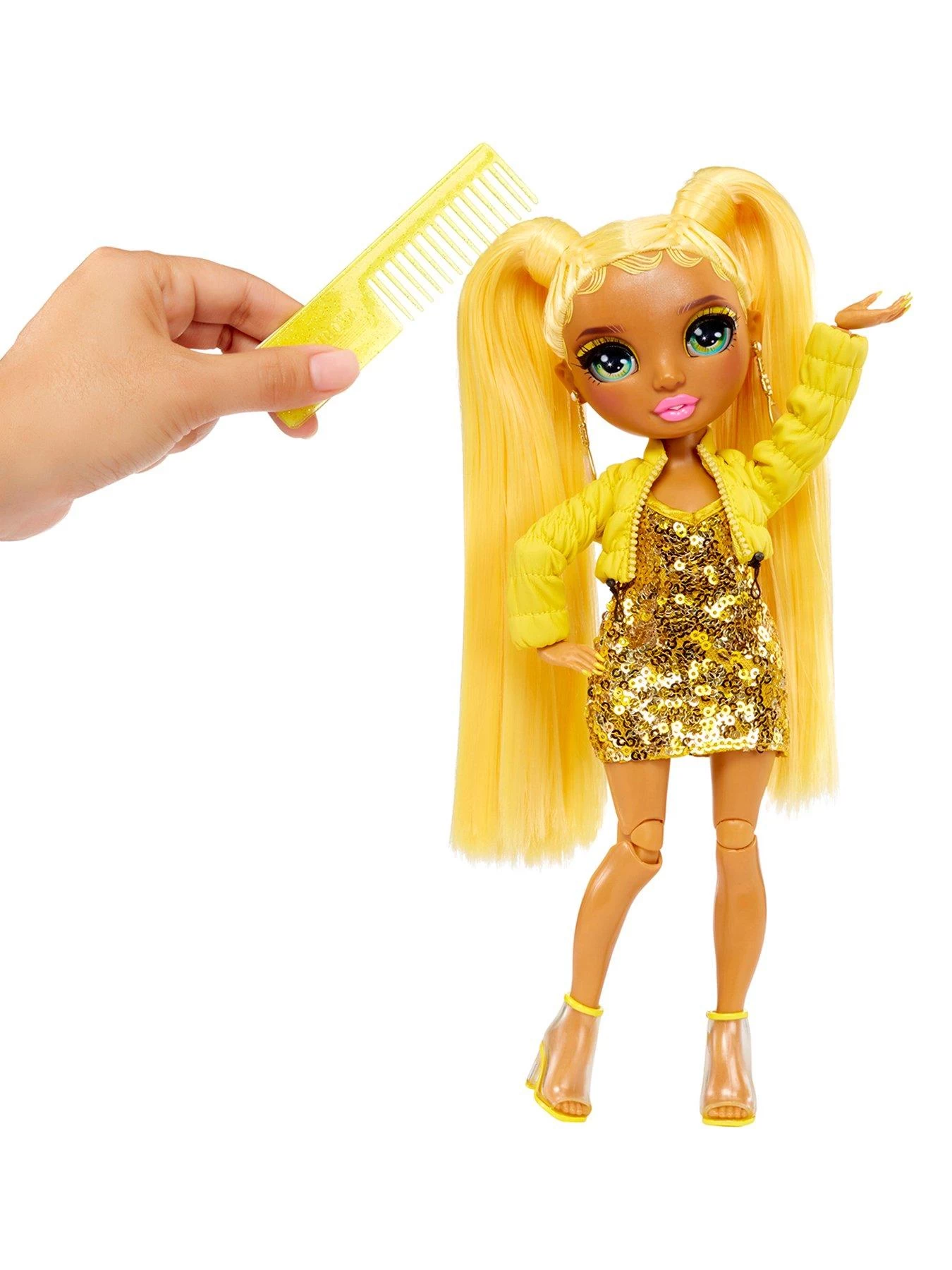 Rainbow High Fantastic Fashion Doll- Sunny (YELLOW) 6 Rainbow High Fantastic Fashion Doll- Sunny (YELLOW) - Image 4