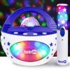 RockJam RockJam 10-Watt Rechargeable Bluetooth Karaoke Machine With Wireless Microphone, Voice Changing Effects & LED Lights - Blue -Fun Puzzle For Children Shop VKA7T SQ1 0000000020 BLUE RSr