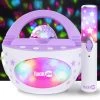 RockJam 10-Watt Rechargeable Bluetooth Karaoke Machine With Wireless Microphone, Voice Changing Effects & LED Lights - Violet -Fun Puzzle For Children Shop VKA7V SQ1 0000000104 VIOLET RSr