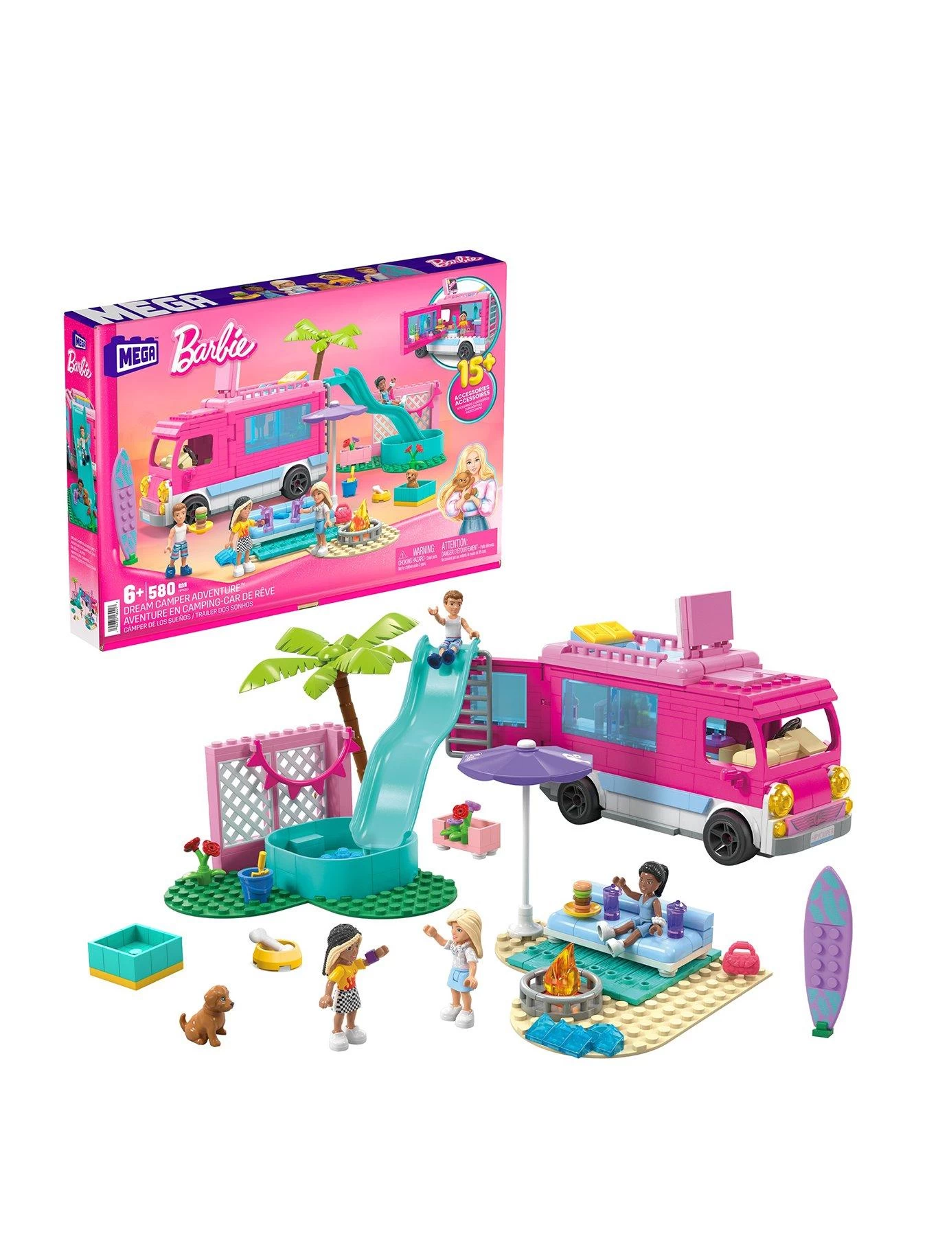 Mega Bloks Barbie Dream Camper Adventure Building Set 3 Mega Bloks Barbie Dream Camper Adventure Building Set