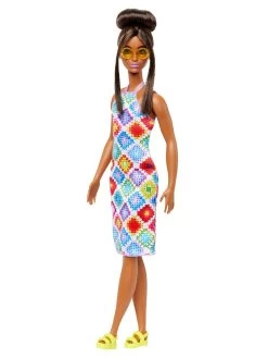 Barbie Fashionista Doll - #210 With Bun And Crochet Halter Dress -Fun Puzzle For Children Shop VKLYJ SQ5 0000000099 N A SLd2