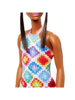 Barbie Fashionista Doll - #210 With Bun And Crochet Halter Dress -Fun Puzzle For Children Shop VKLYJ SQ6 0000000099 N A SLd3