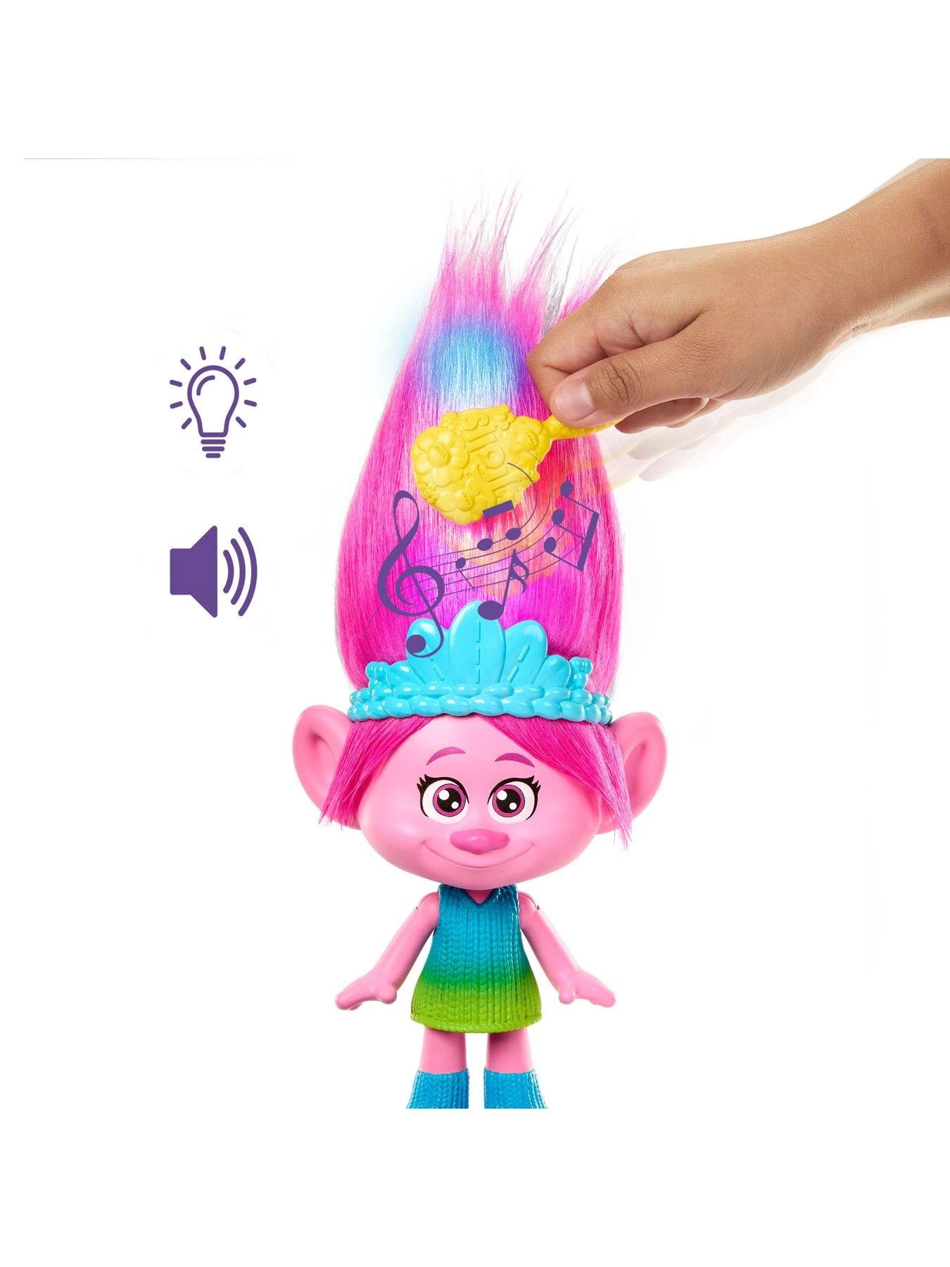 DreamWorks Trolls Band Together Rainbow HairTunes Poppy Singing Doll 5 DreamWorks Trolls Band Together Rainbow HairTunes Poppy Singing Doll - Image 3