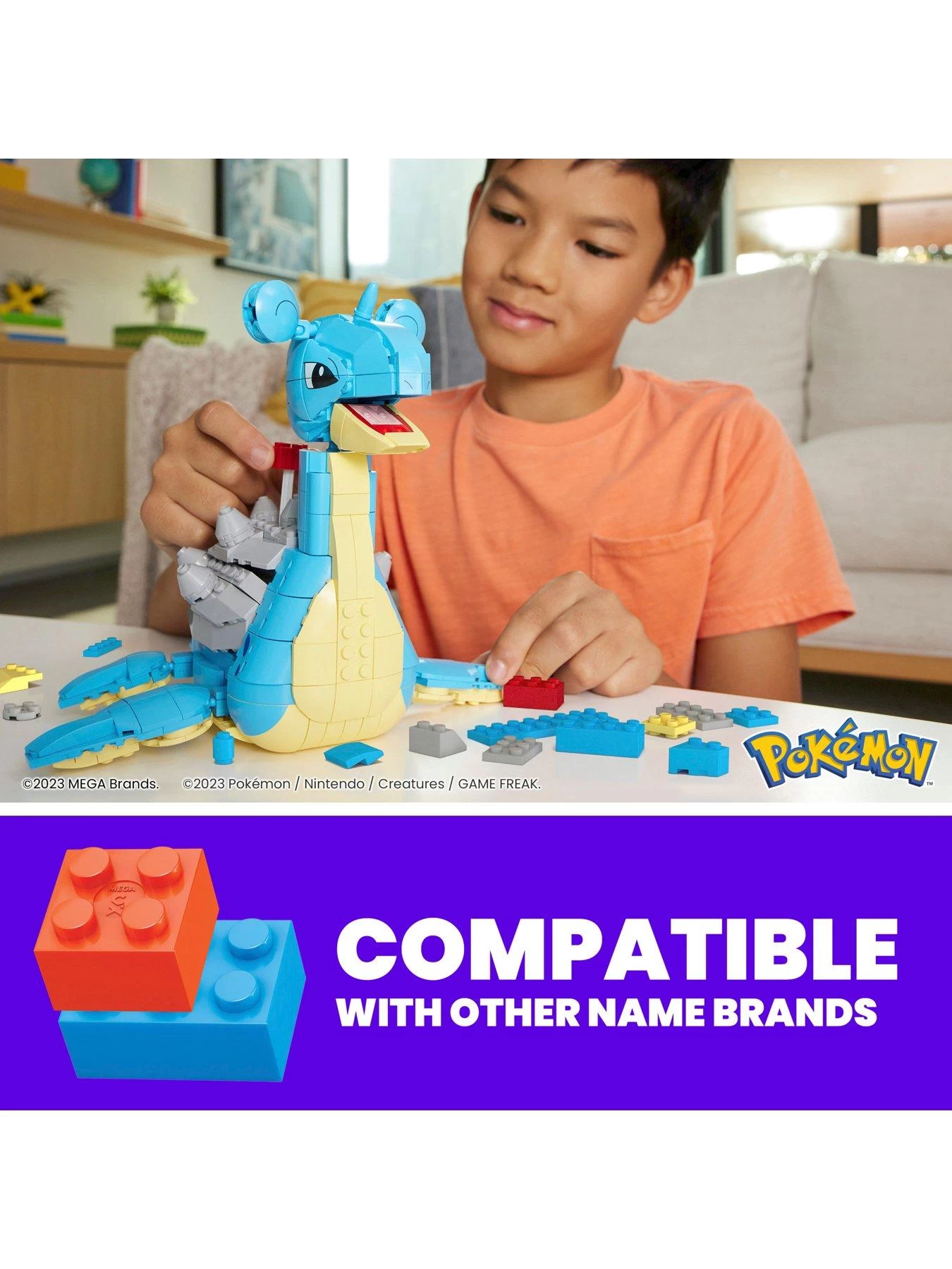 Mega Bloks Mega Pokemon Building Set - Lapras 7 Mega Bloks Mega Pokemon Building Set - Lapras - Image 5