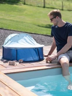 Babymoov Babyni Pop-Up UV Summer Tent Playpen UPF 50+ - Blue Stripe -Fun Puzzle For Children Shop VL4HX SQ4 0000000020 BLUE SLd