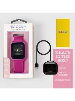 Tikkers Teen Series 10 Pink Silicone Strap Smart Watch -Fun Puzzle For Children Shop VLBVZ SQ5 0000000063 PINK SLd1