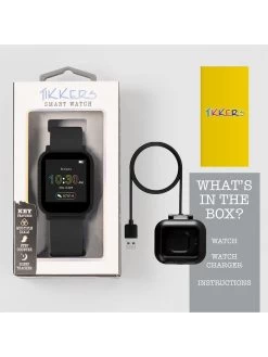 Tikkers Teen Series 10 Black Silicone Strap Smart Watch -Fun Puzzle For Children Shop VLBW0 SQ5 0000000004 BLACK SLd1