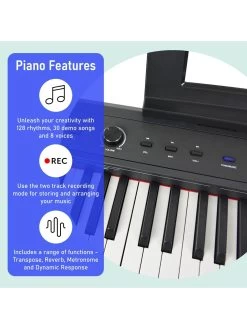 Axus 88 Key Portable Digital Piano In Black -Fun Puzzle For Children Shop VLGAJ SQ3 0000000099 N A SLd1