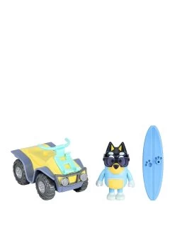 Bluey Vehicle And Figure Pack Beach Quad With Bandit & Accessory