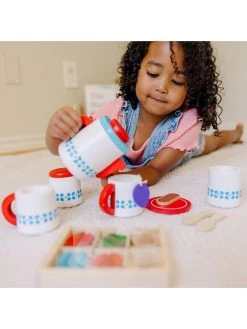 Melissa & Doug Wooden Steep & Serve Tea Set -Fun Puzzle For Children Shop VM9QM SQ6 0000000099 N A SLd3