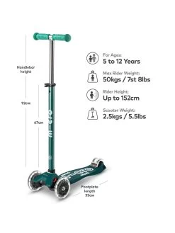 Micro Scooter Eco Maxi LED Green -Fun Puzzle For Children Shop VNS10 SQ3 0000000099 N A SLd