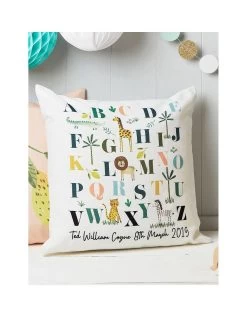 Treat Republic Personalised Safari Animals Milestone Cushion Cover