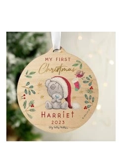 The Personalised Memento Company Personalised Tiny Tatty Teddy 1st Christmas Bauble