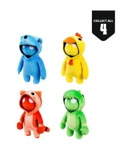 Gang Beasts 25cm Stretchy Plush 2 Pack Bundle - Green Dino Kigurumi & Red Cat Kigurumi -Fun Puzzle For Children Shop VQ6PG SQ5 0000000099 N A SLd2